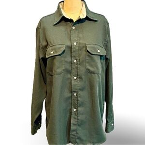 VINTAGE Cabela’s field utility‎ outdoors button down shirt hunter green corduroy